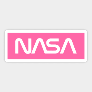 NASA Box Logo - Pink 2 Sticker